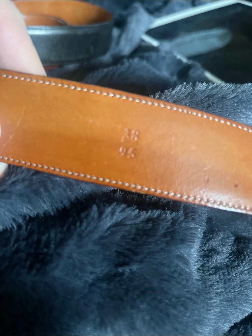Trafalgar Leather Belt Lot Pair Size 38 Brown & Black Easton Connecticut USA
